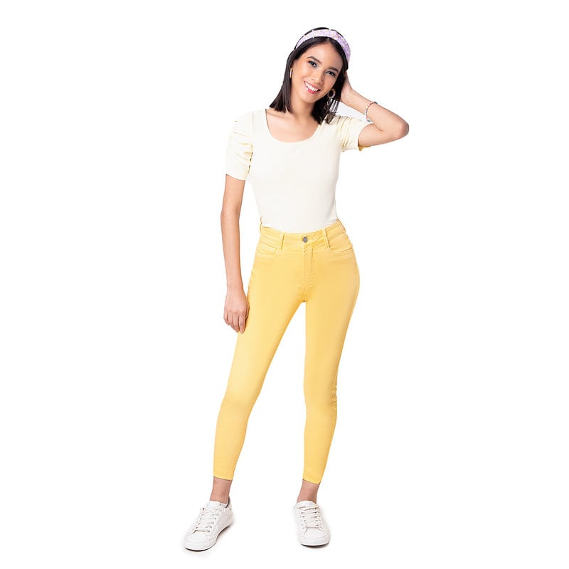 PANTALON MODA LORENZAH DRILL STRETCH MUJER - 1