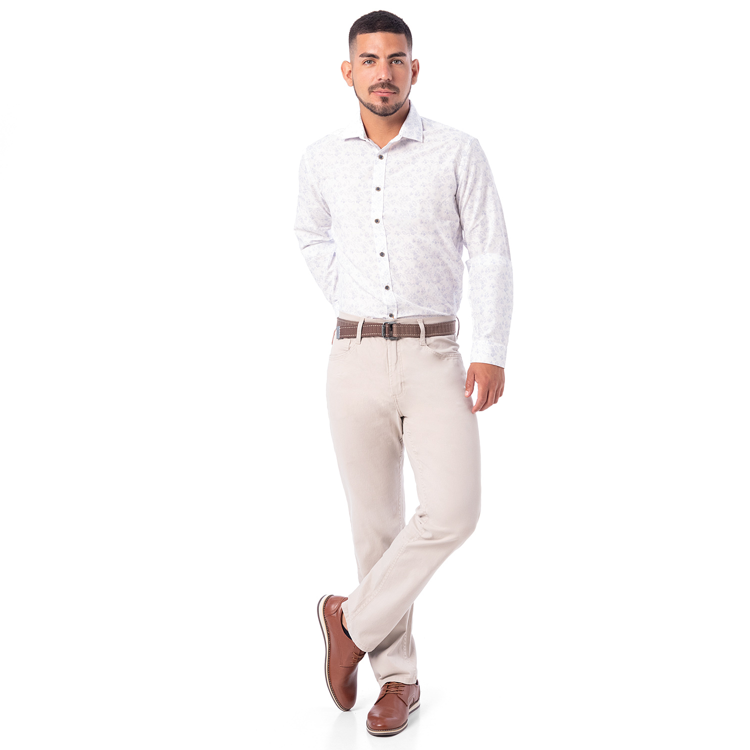 PANTALÓN RECTO DRILL STRETCH HOMBRE PIONIER RELAXED CONFORT - 1