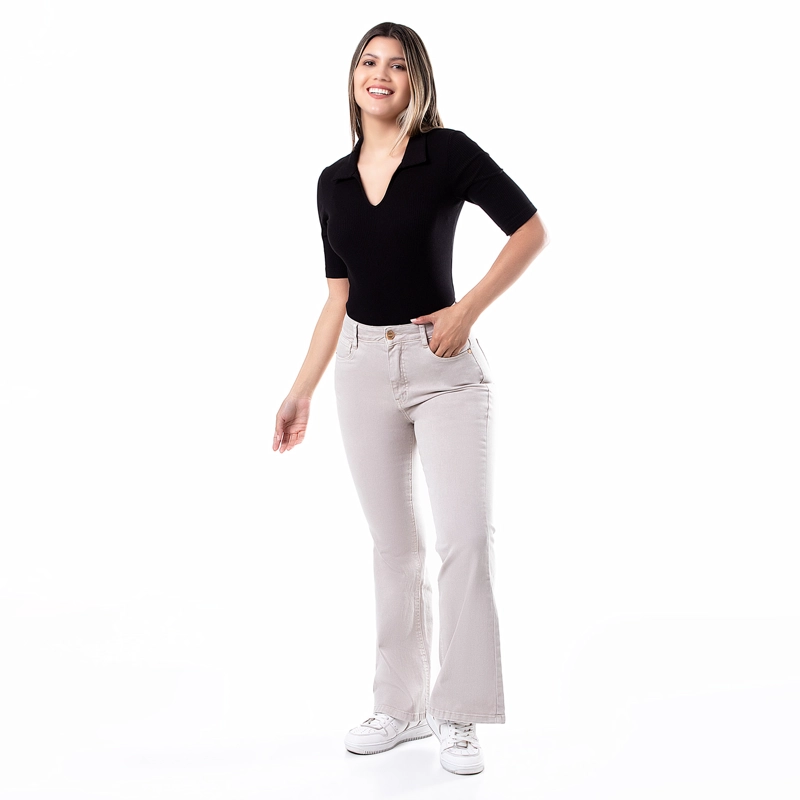PANTALON MODA DRILL STRETCH PARA MUJER HALLYH DRIL - 1
