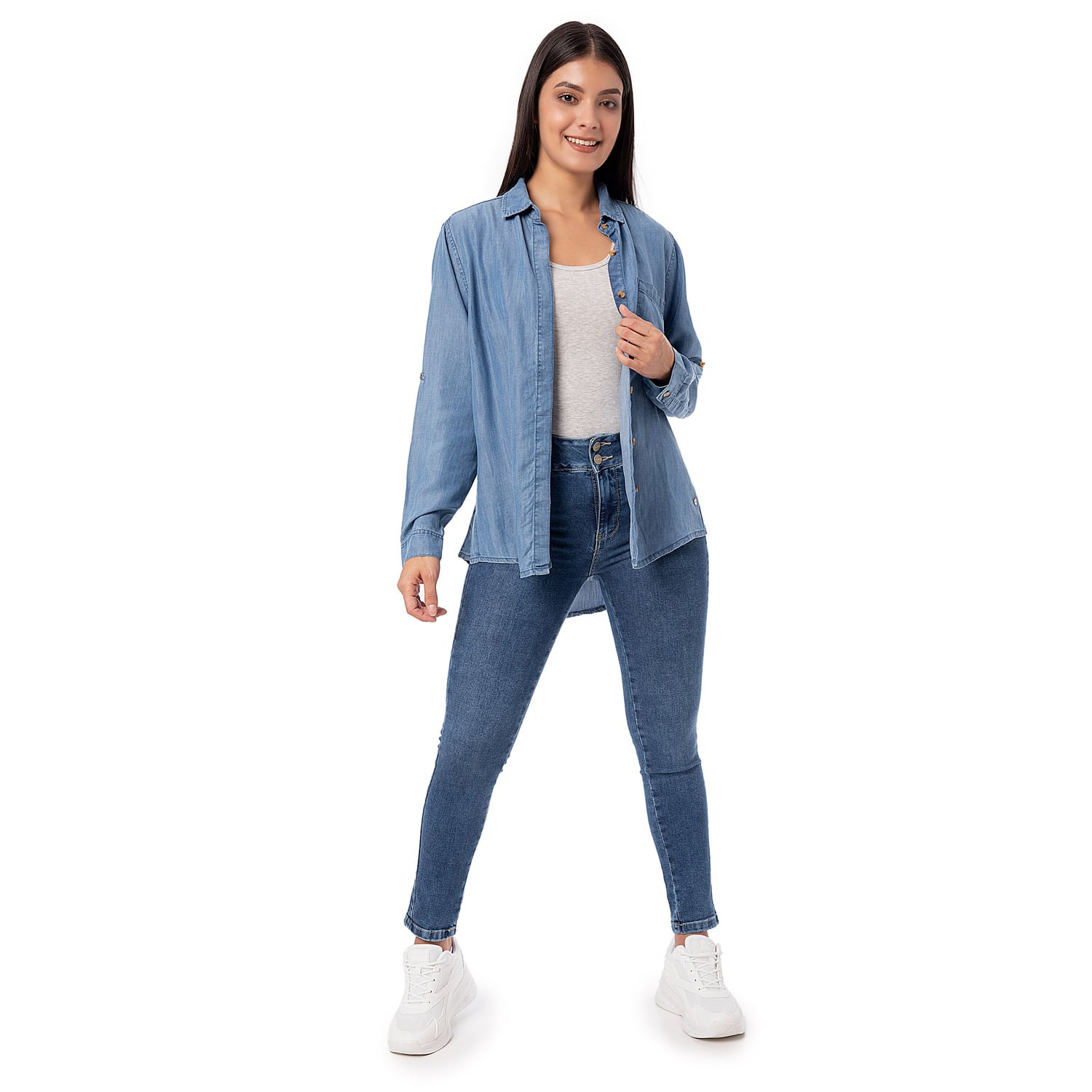 BLUSA DENIM MUJER PIONIER KHELEYA - 5