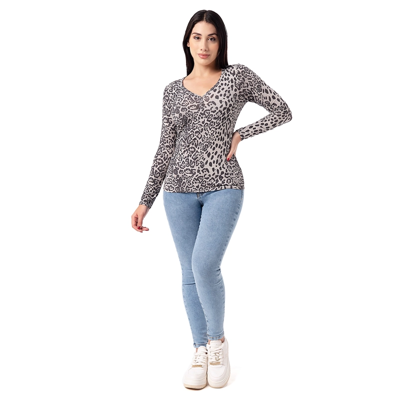 POLO MODA JERSEY FULL LYCRA PARA MUJER ANIMALPRINT_S