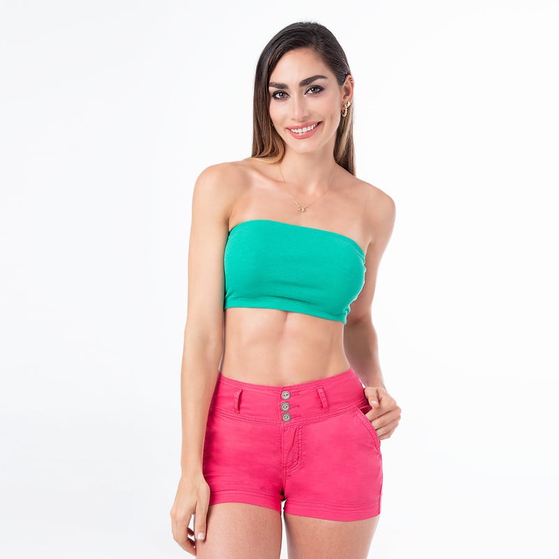 TOPS STRAPLESS ELDA RIB LYCRADO MUJER - 1