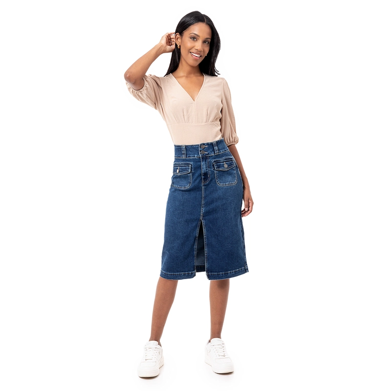 FALDAS DENIM STRETCH MUJER KERIH PIONIER - 1