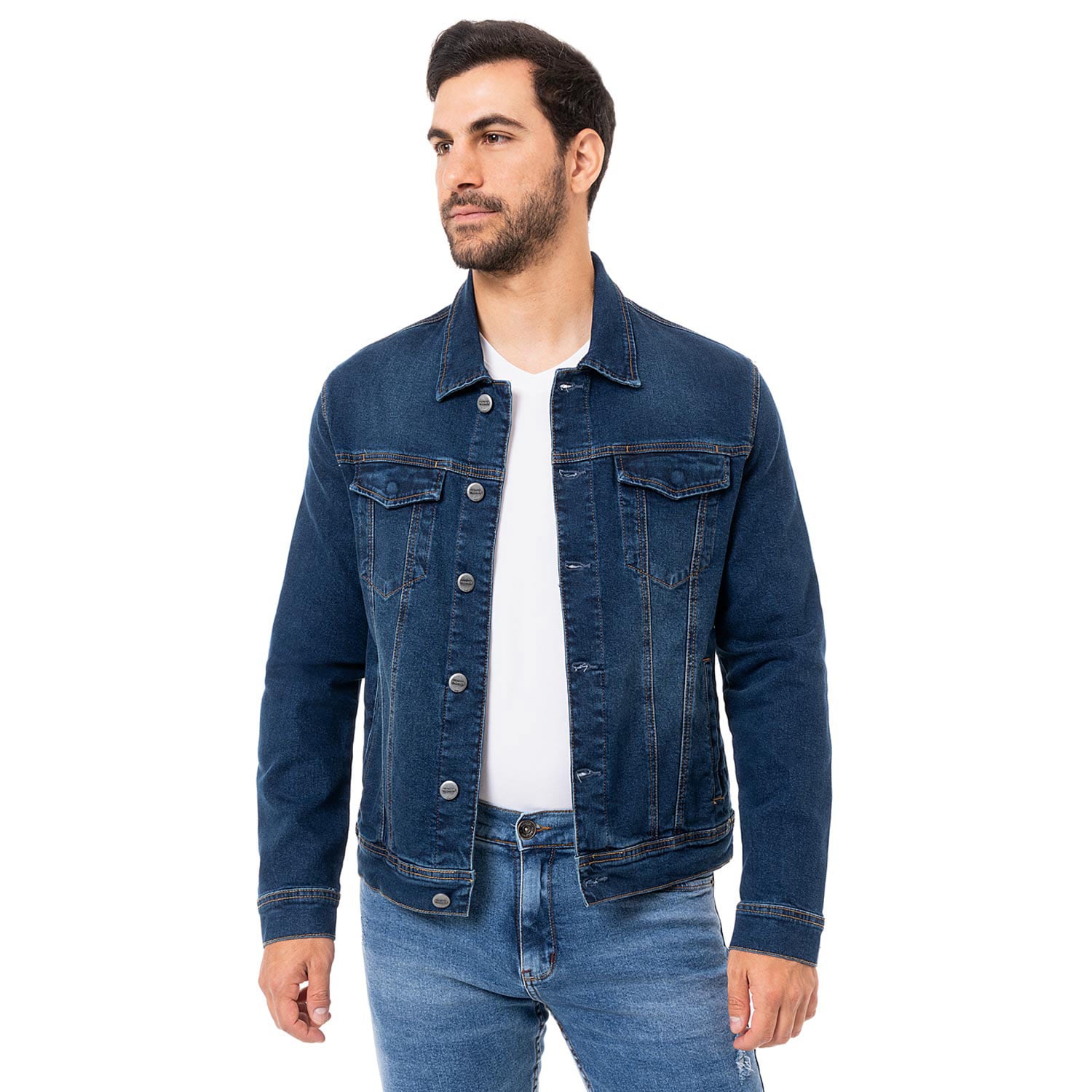 CASACA DENIM STRETCH HOMBRE KHENAT - 1