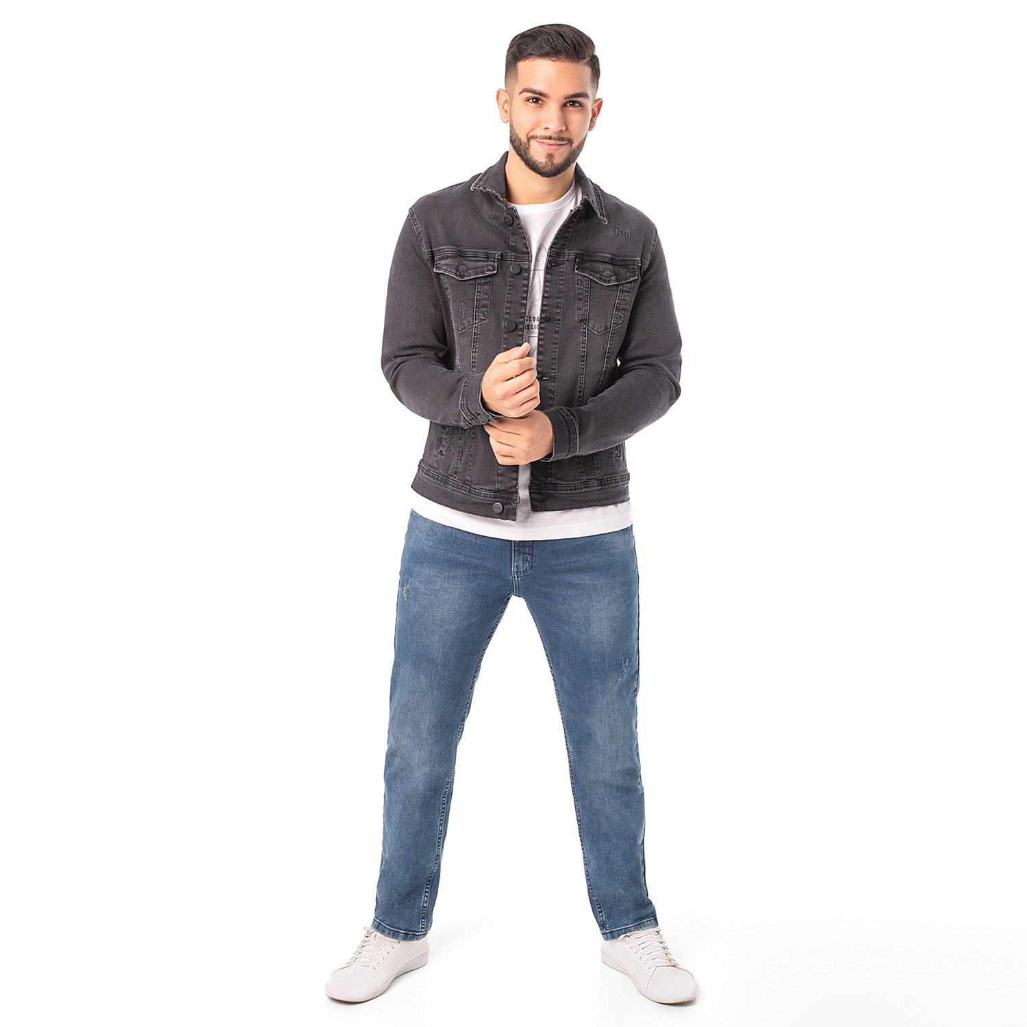 CASACA DENIM STRETCH HOMBRE KHENAT - 4