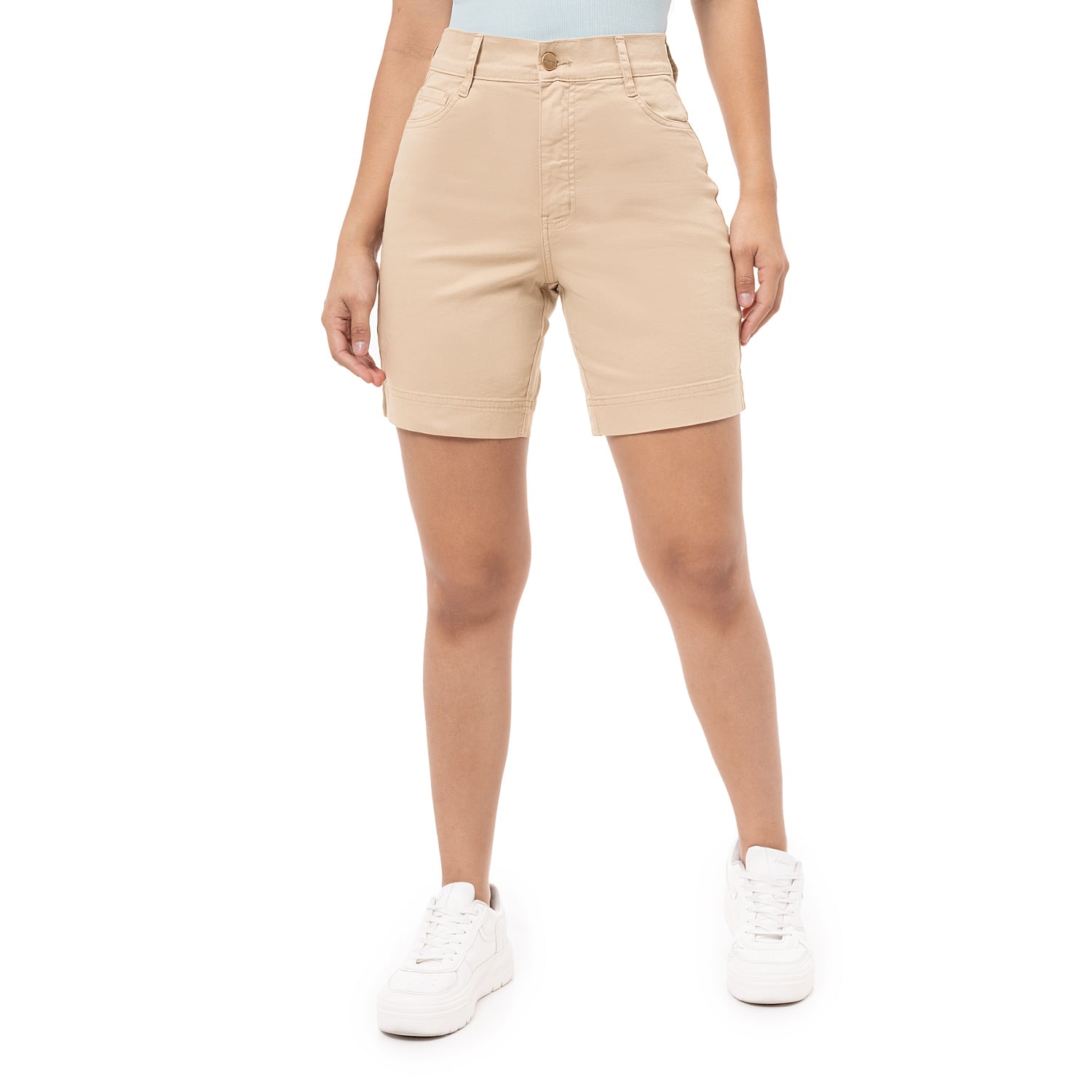 SHORTS BASICO FRANCILA DRILL STRETCH MUJER - 2