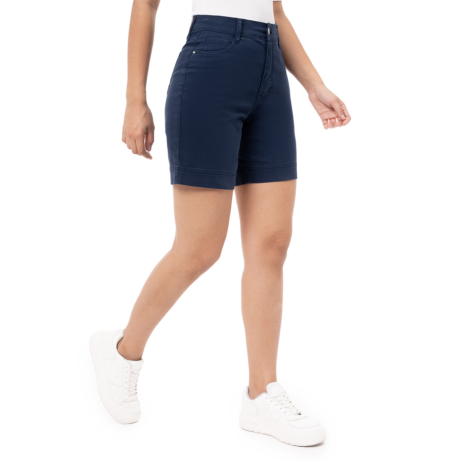 SHORTS BASICO FRANCILA DRILL STRETCH MUJER - 3