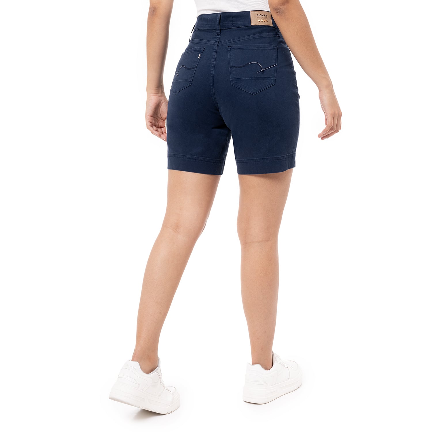 SHORTS BASICO FRANCILA DRILL STRETCH MUJER - 4