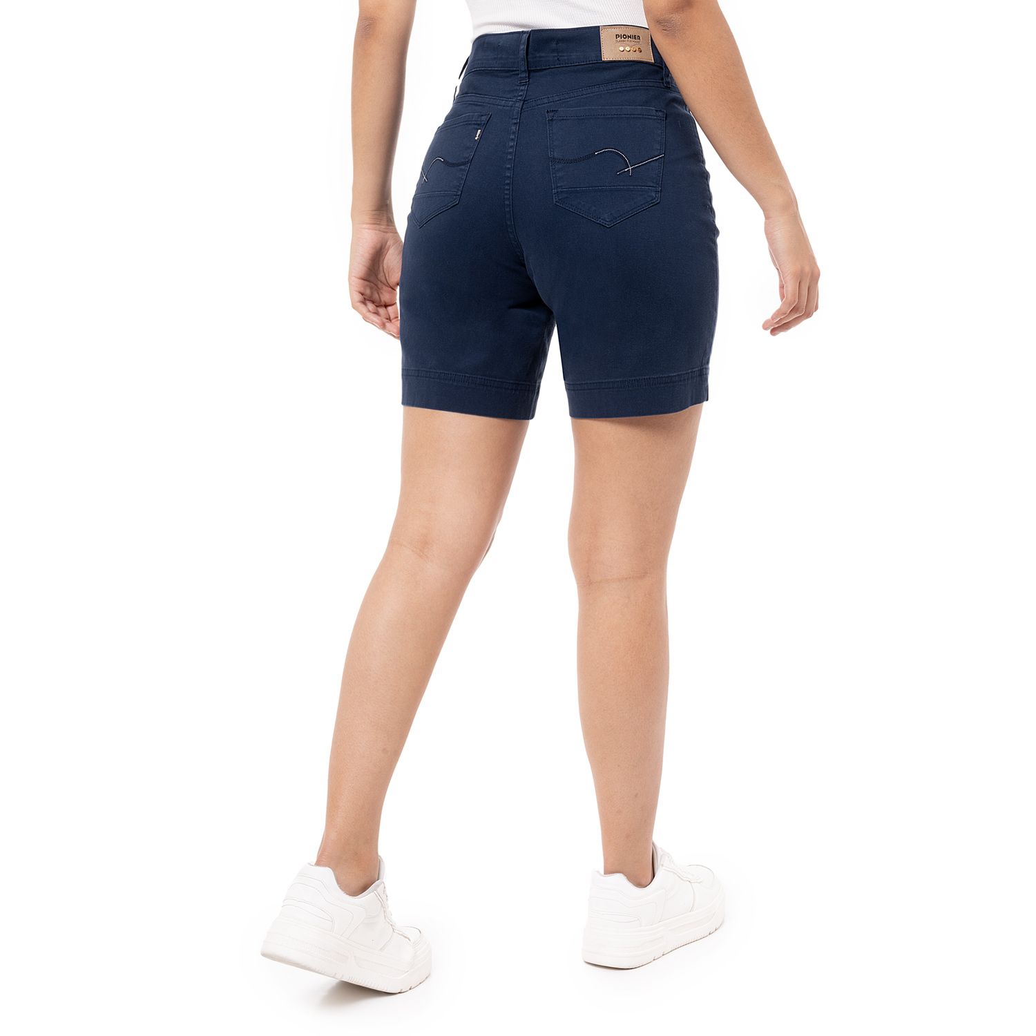 SHORTS BASICO FRANCILA DRILL STRETCH MUJER - 4