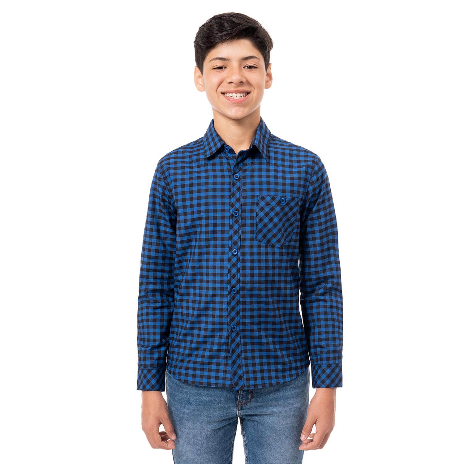 CAMISA CUADROS NIÑO PIONIER HAKUDOSHI - 1