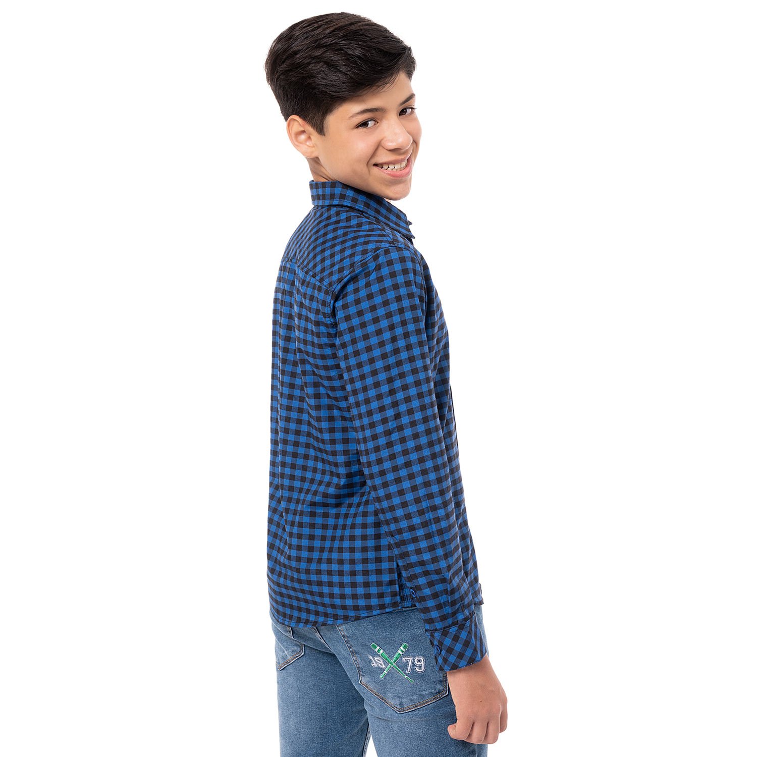CAMISA CUADROS NIÑO PIONIER HAKUDOSHI - 2