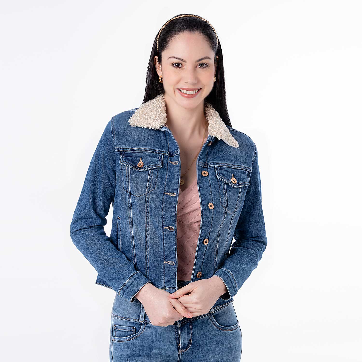CASACA MUJER PIONIER ZARYM DENIM STRETCH - 1