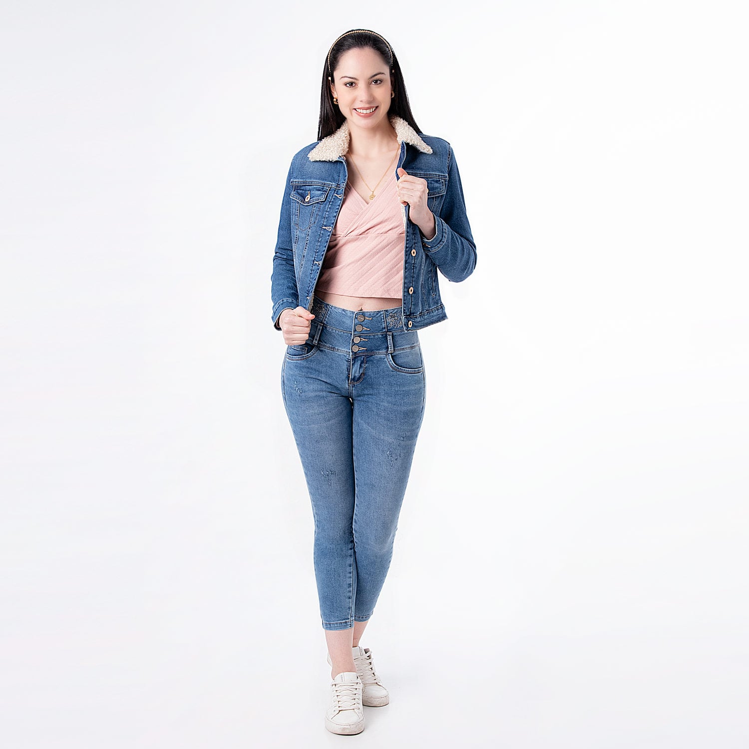 CASACA MUJER PIONIER ZARYM DENIM STRETCH - 4