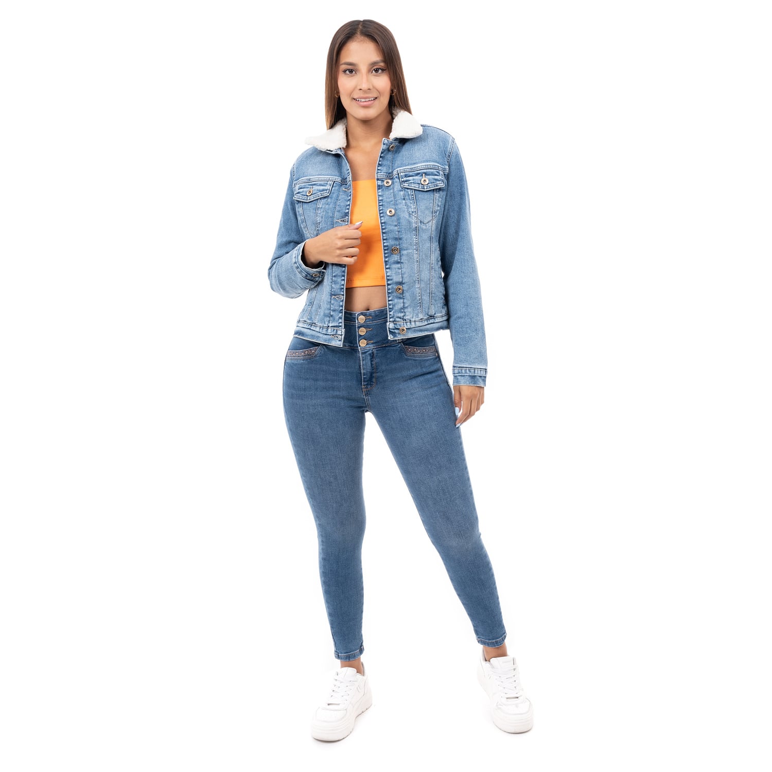 CASACA MUJER PIONIER ZARYM DENIM STRETCH - 6