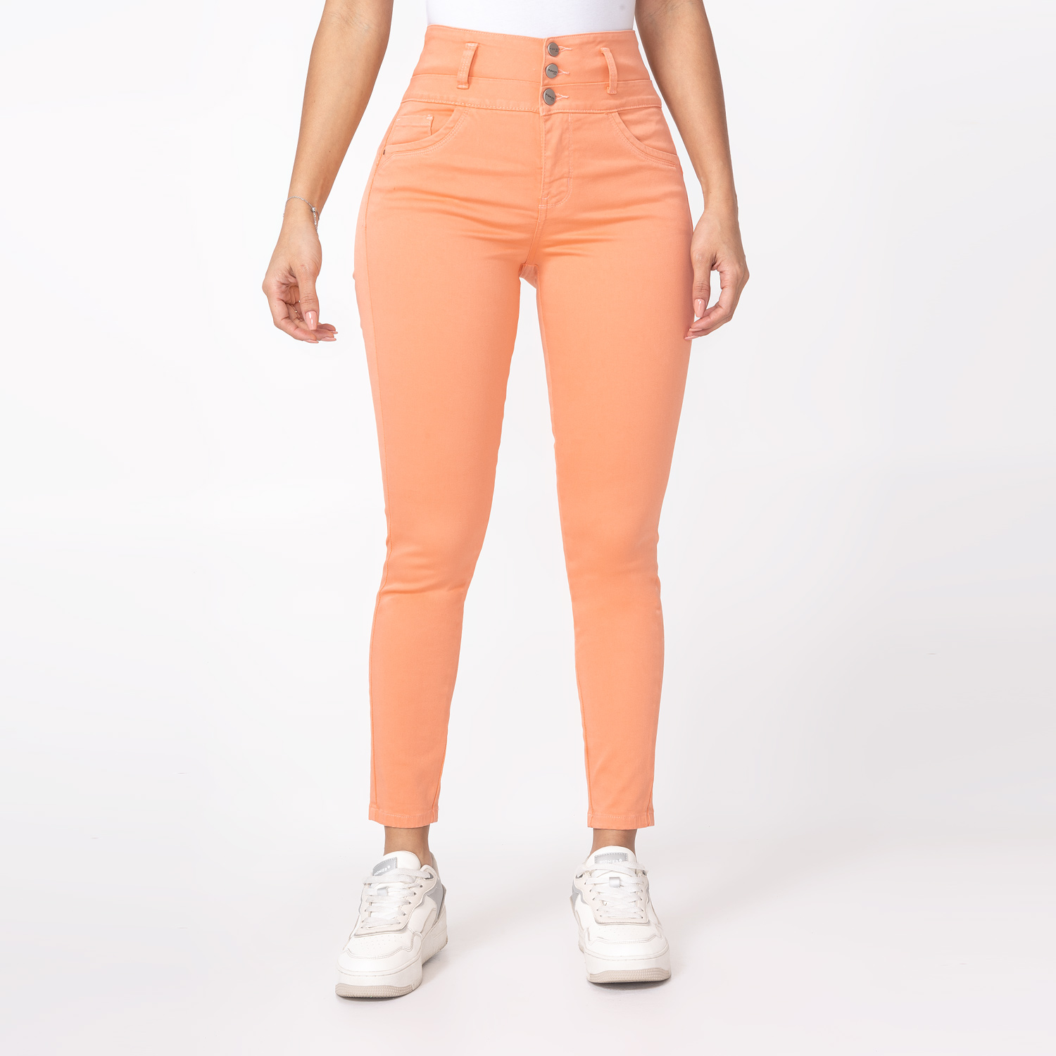 PANTALÓN PITILLO DRILL STRETCH MUJER PIONIER LERYN - 1