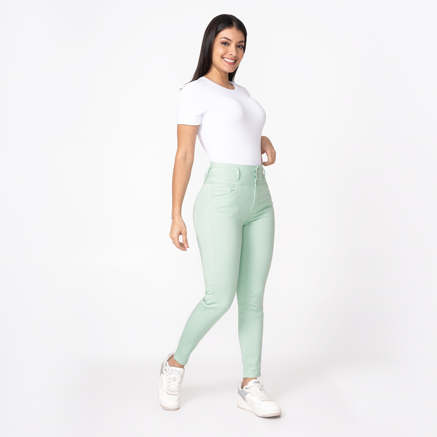 PANTALÓN PITILLO DRILL STRETCH MUJER PIONIER LERYN - 2