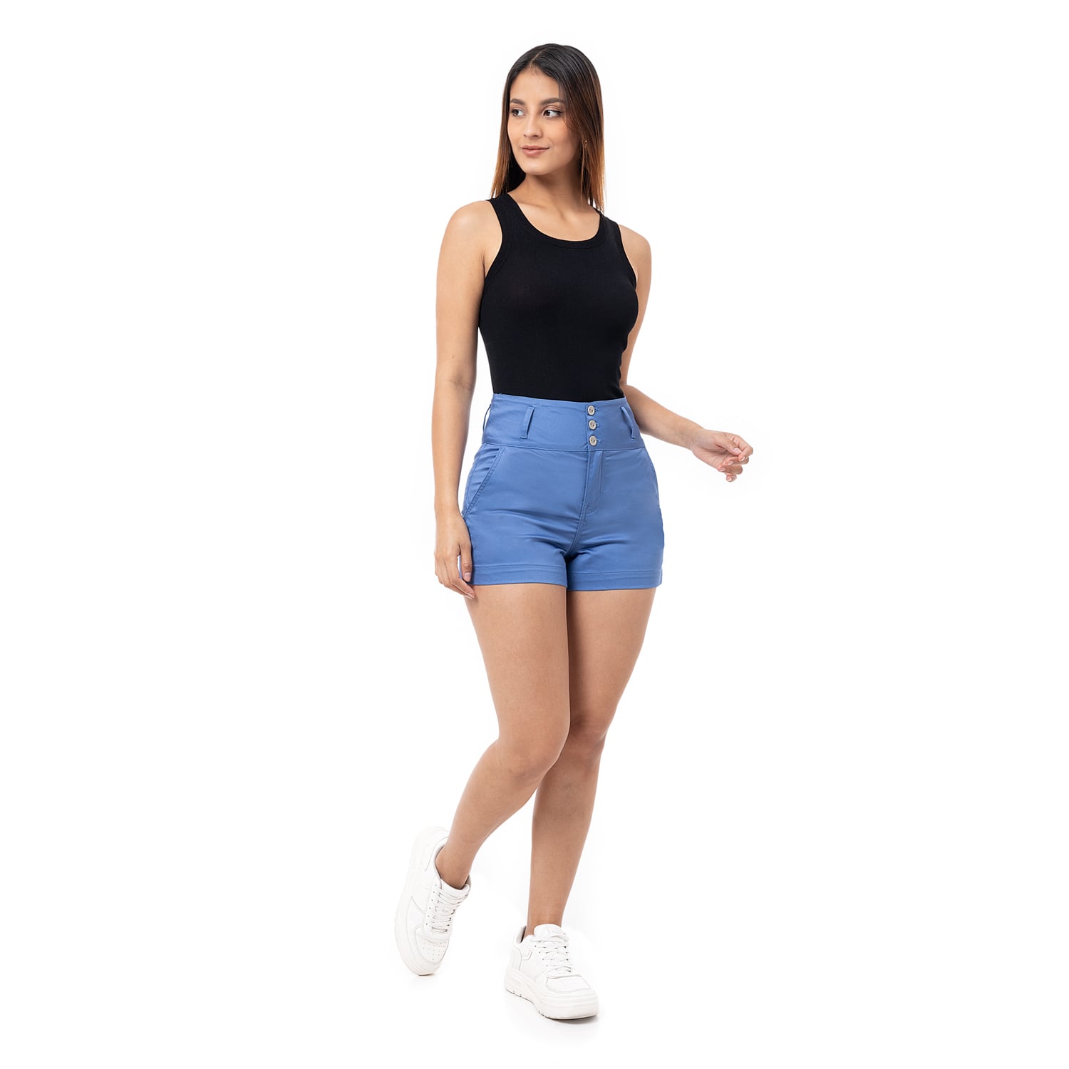 SHORTS SHORT LITA DRILL STRETCH MUJER - 1