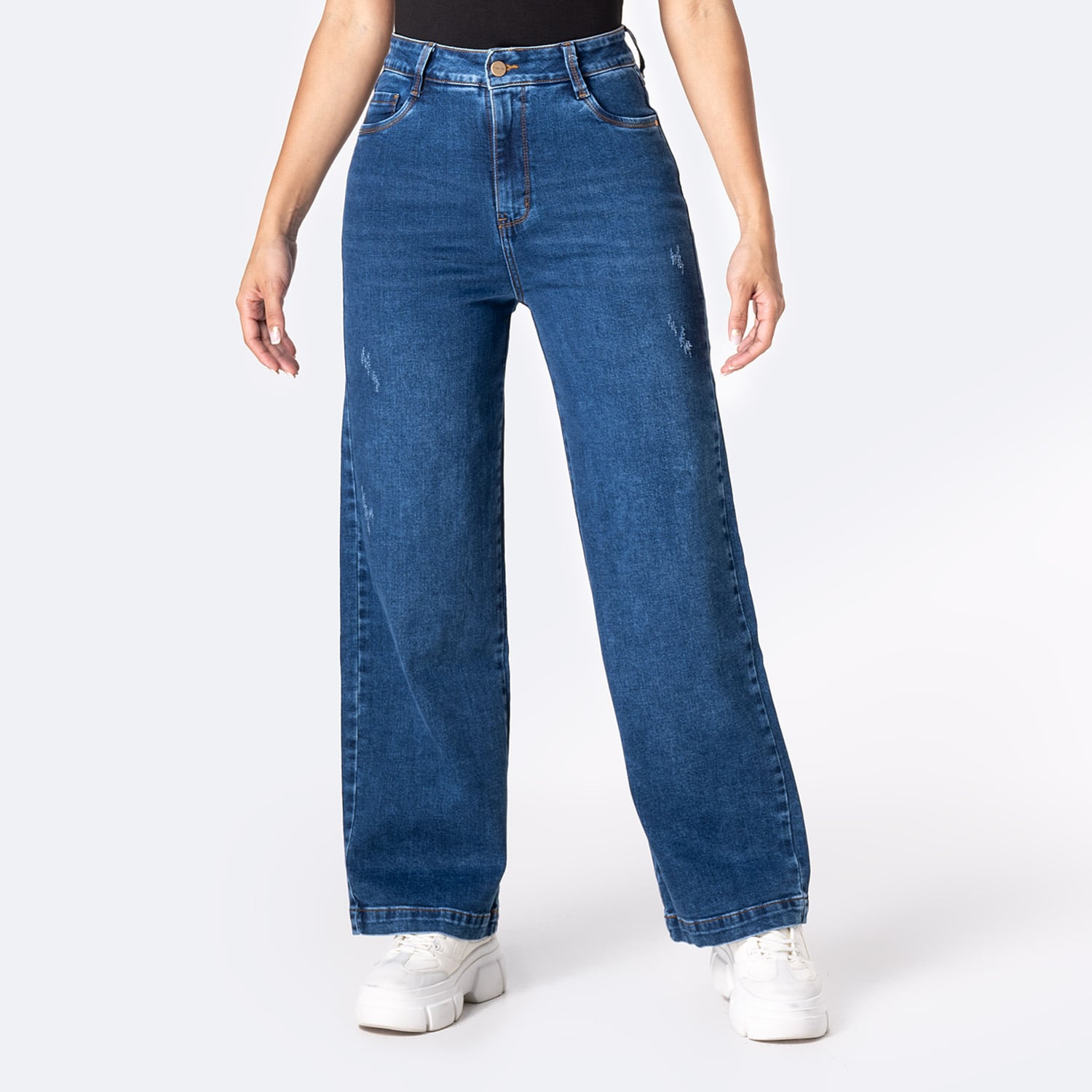 PANTALÓN JEAN DENIM STRETCH MUJER PIONIER LARAAH - 1