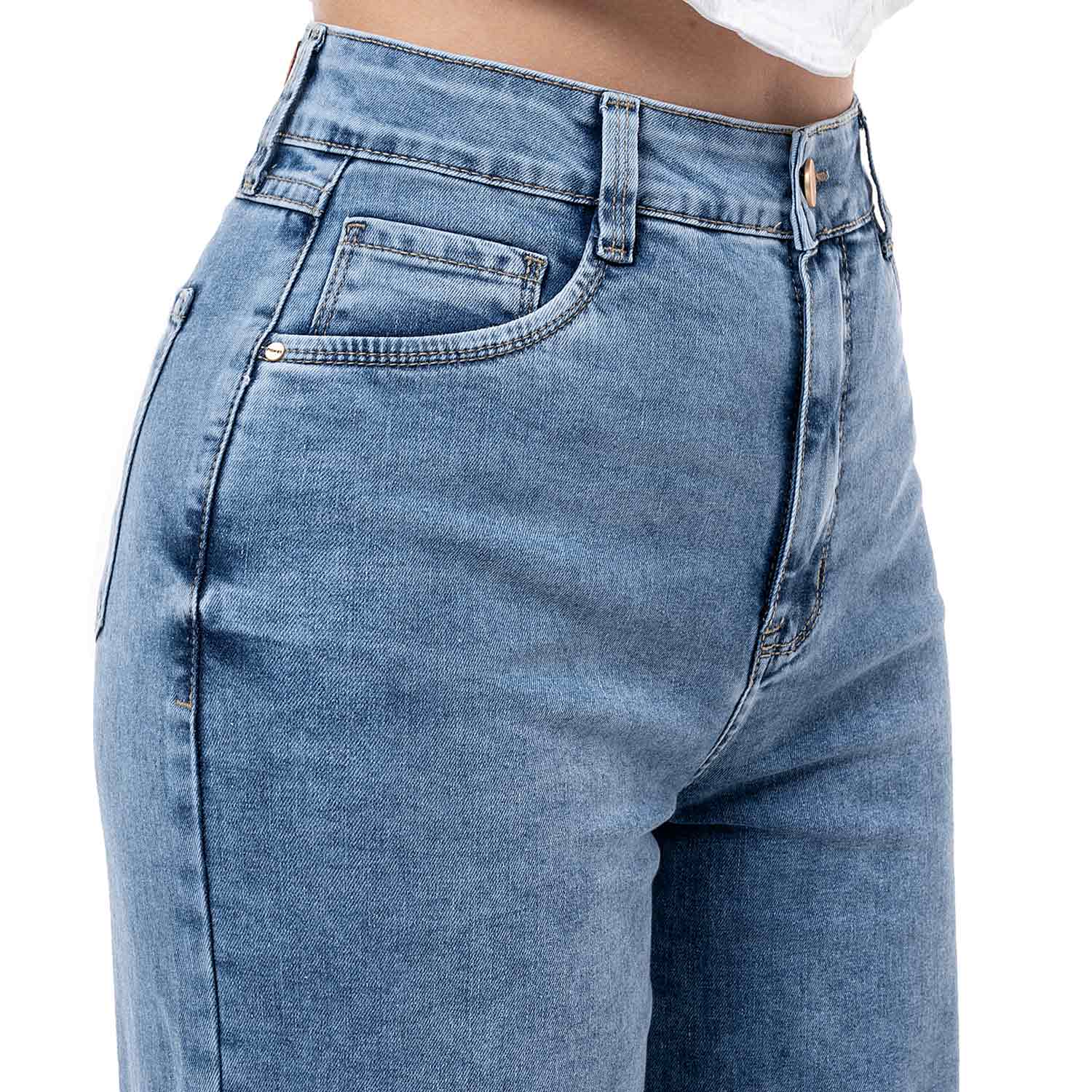 PANTALÓN JEAN DENIM STRETCH MUJER PIONIER LARAAH - 4