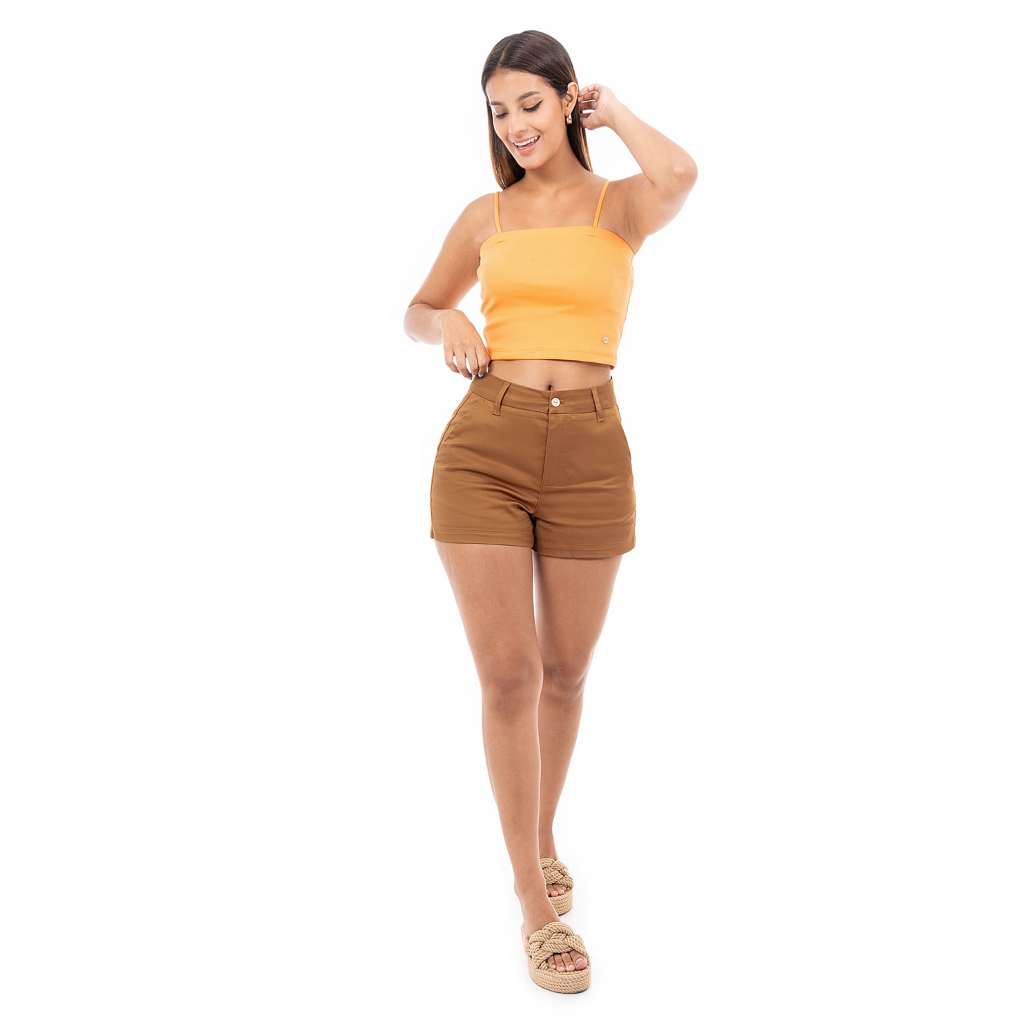 SHORT MUJER PIONIER MYLA DRILL STRETCH - 1