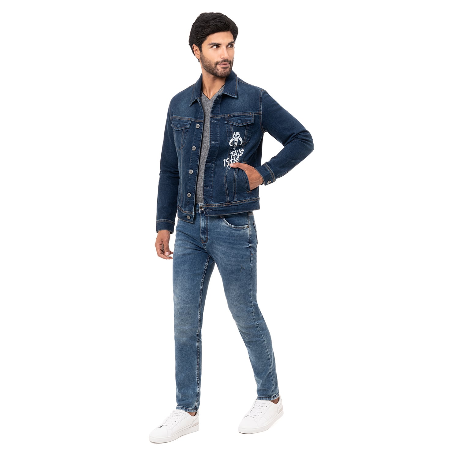 CASACA DENIM STRETCH HOMBRE BAYASETO-SW - 4