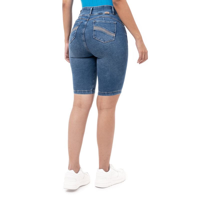 CROPPED SNICKER FARIH DENIM STRETCH MUJER - 4