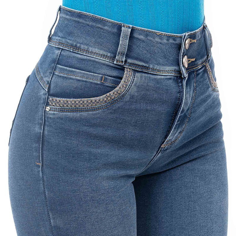 CROPPED SNICKER FARIH DENIM STRETCH MUJER - 5