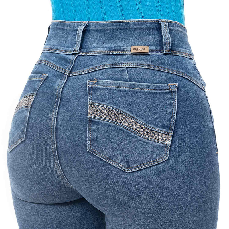 CROPPED SNICKER FARIH DENIM STRETCH MUJER - 6