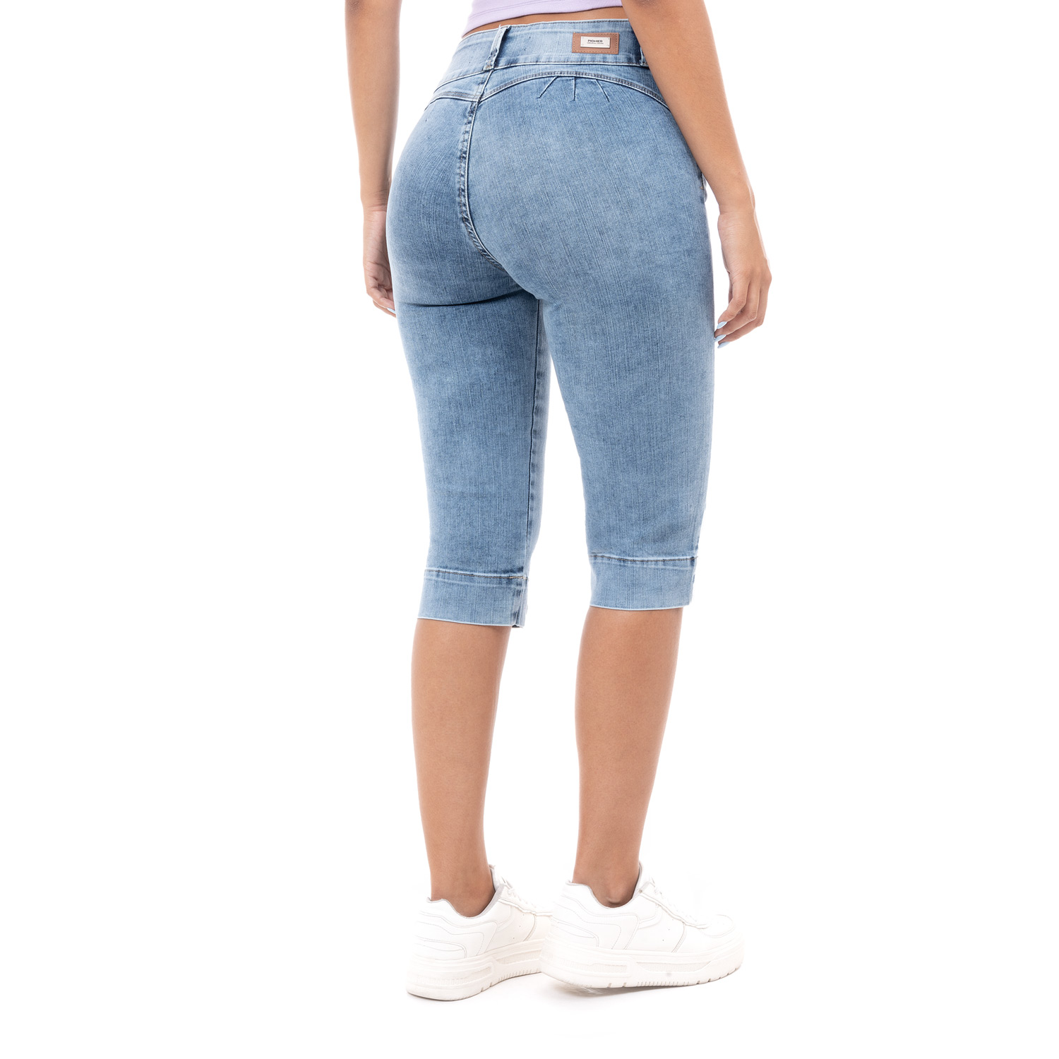 SHORT CROPPED DENIM STRETCH MUJER PIONIER PAOLIZZA - 3