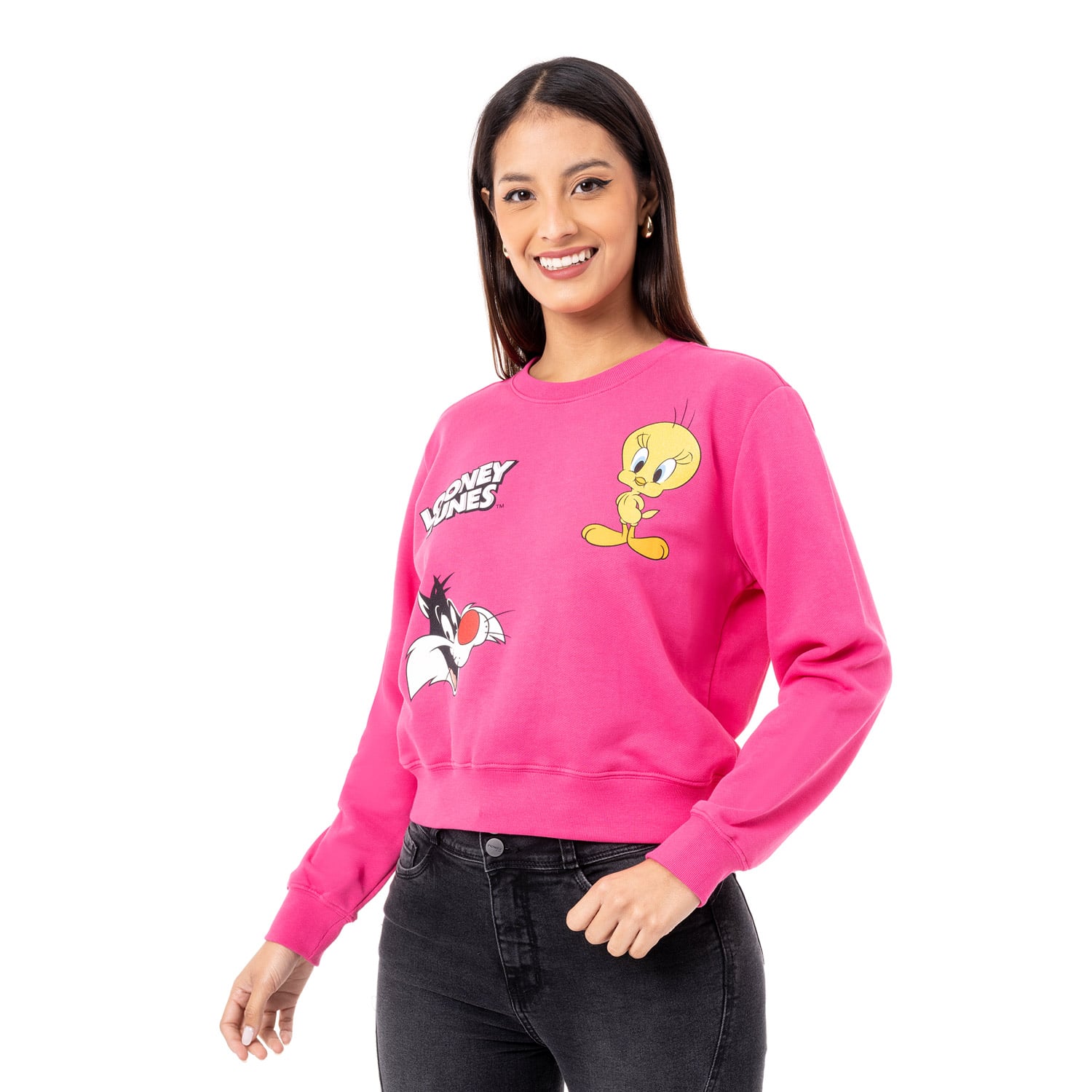 POLERA MANGA LARGA MUJER PIONIER MULTICOLOR FRENCH TERRY INES-LOONEY - 2