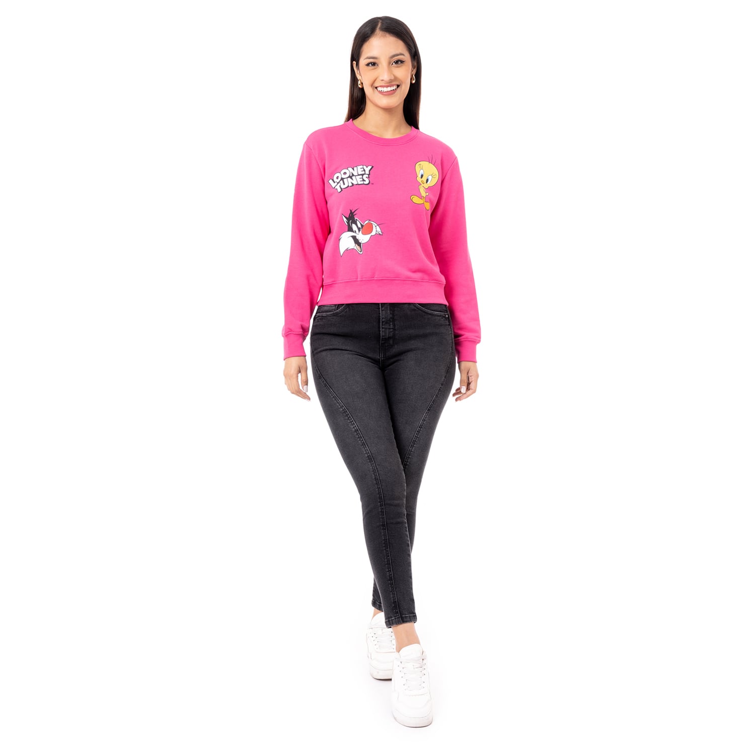POLERA MANGA LARGA MUJER PIONIER MULTICOLOR FRENCH TERRY INES-LOONEY - 5