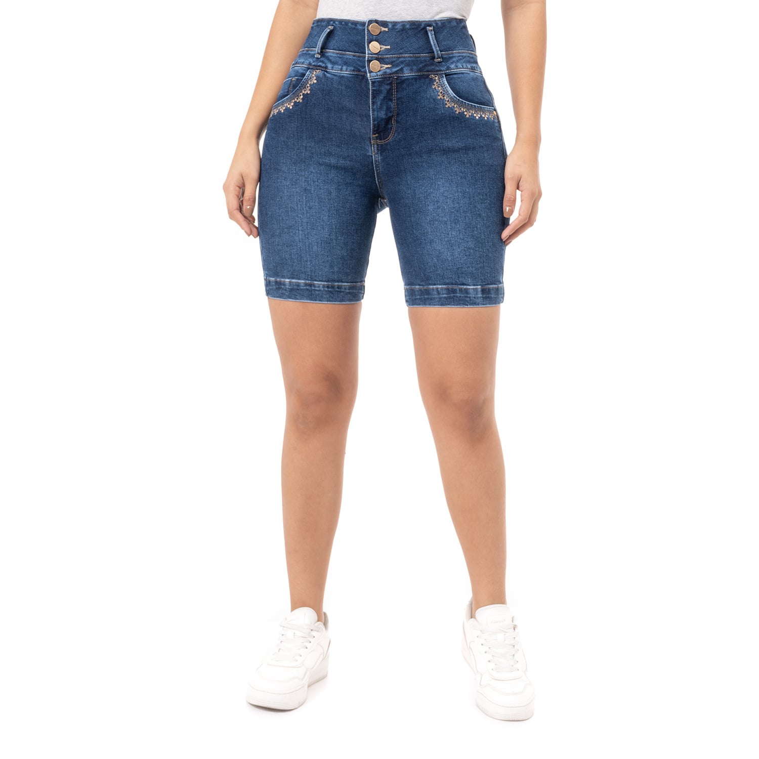 SNICKER CORTO DENIM STRETCH MUJER JAYLA - 2
