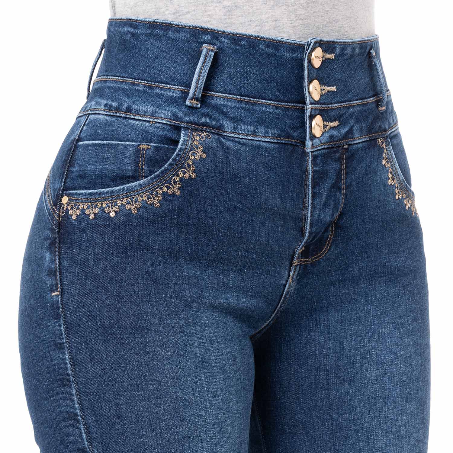 SNICKER CORTO DENIM STRETCH MUJER JAYLA - 5