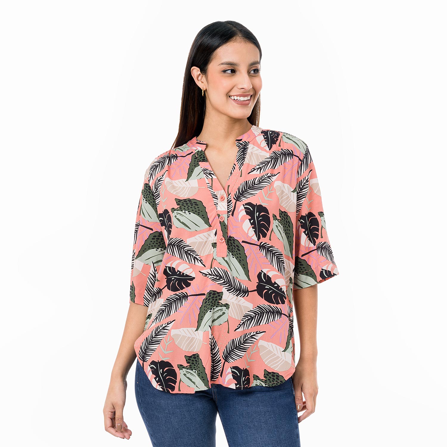BLUSA POPELINA MUJER PIONIER ROSADO VERENIT-S - 1