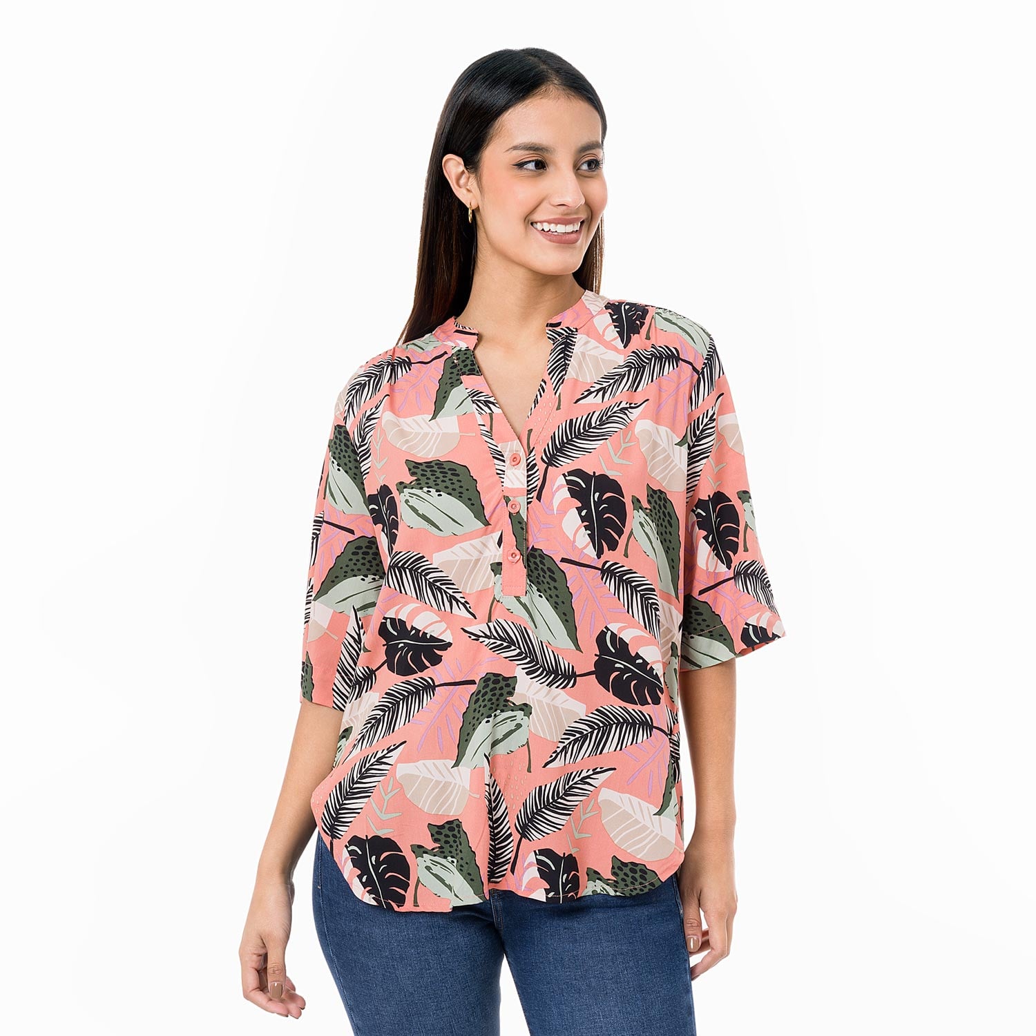 BLUSA POPELINA MUJER PIONIER ROSADO VERENIT-S - 1