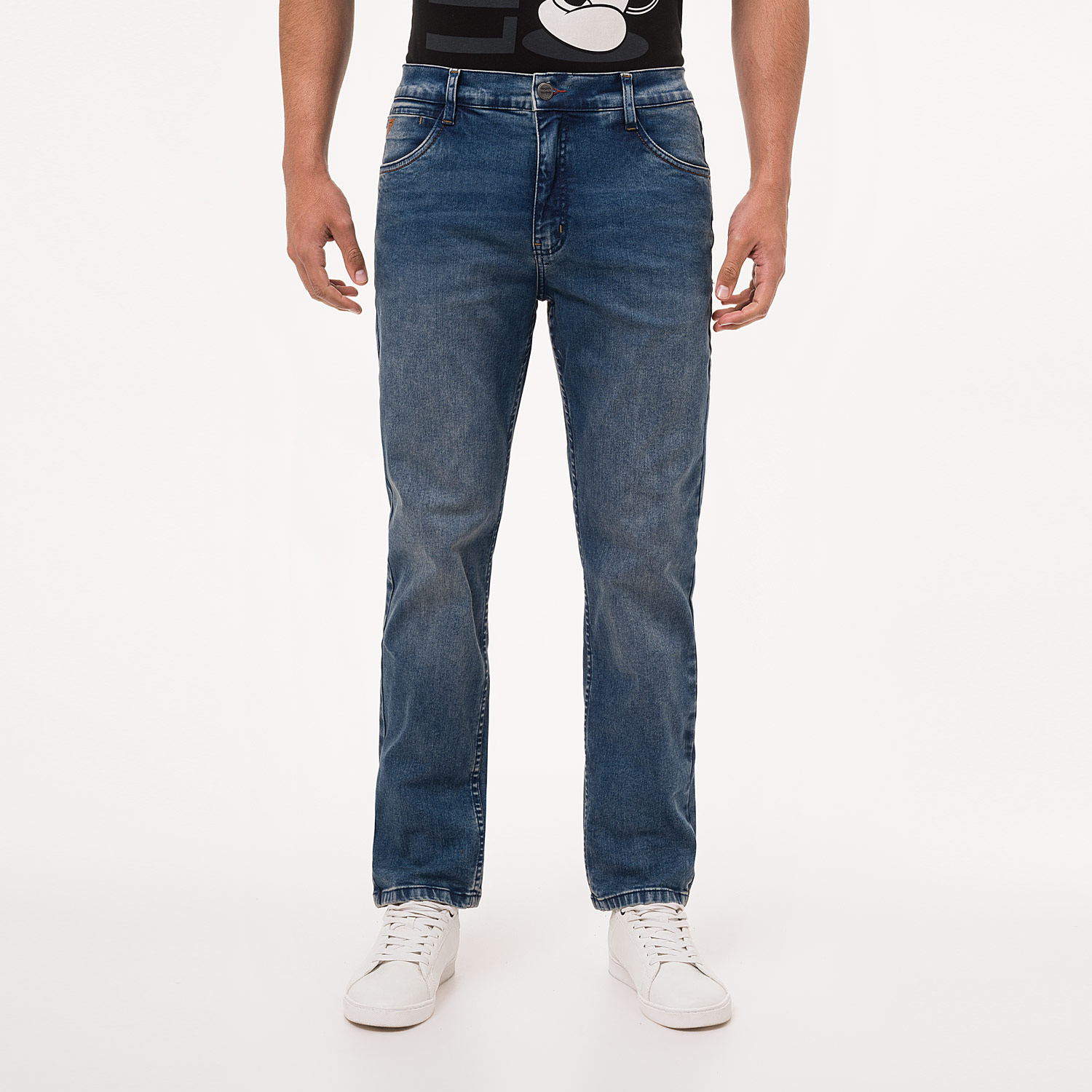 JEAN SEMIPITILLO DENIM STRETCH HOMBRE LUDWIN - 1