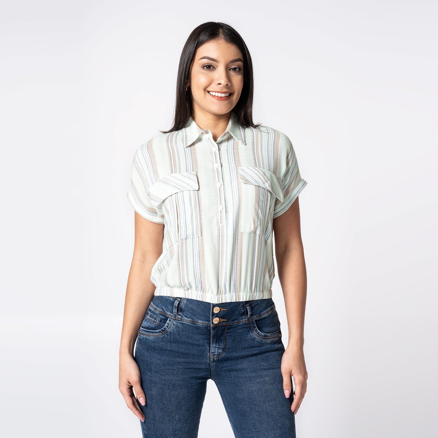 BLUSA MUJER PIONIER MULTICOLOR LISTADA KEYRES - 1