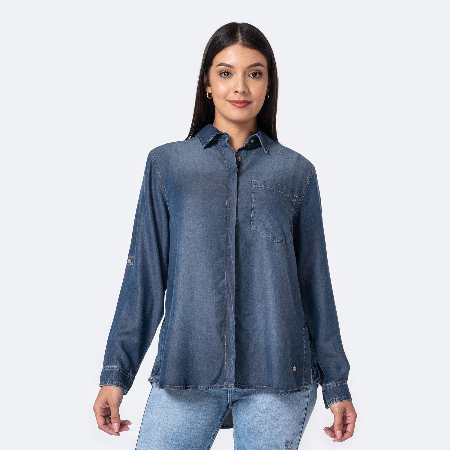 BLUSA MUJER PIONIER MULTICOLOR DENIM KHELEYA - 1