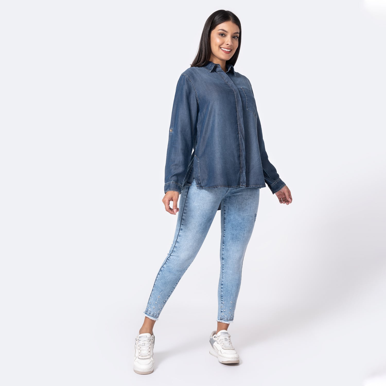 BLUSA MUJER PIONIER MULTICOLOR DENIM KHELEYA - 4
