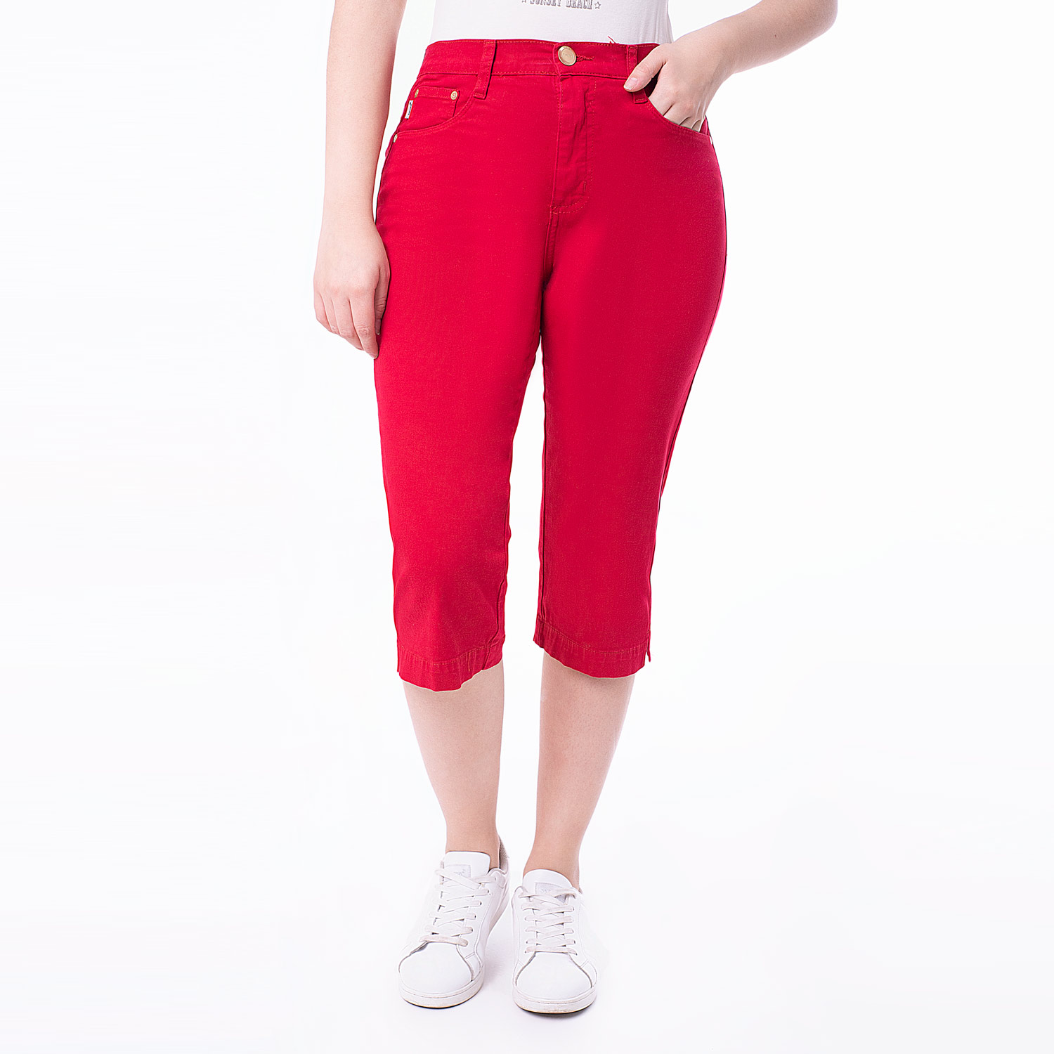 PANTALÓN MUJER PIONIER DIANA CROPPED DRILL STRETCH - 1