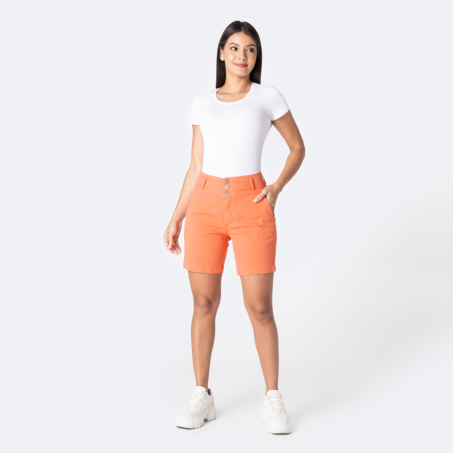 BERMUDA MUJER PIONIER FIA DRILL STRETCH - 2