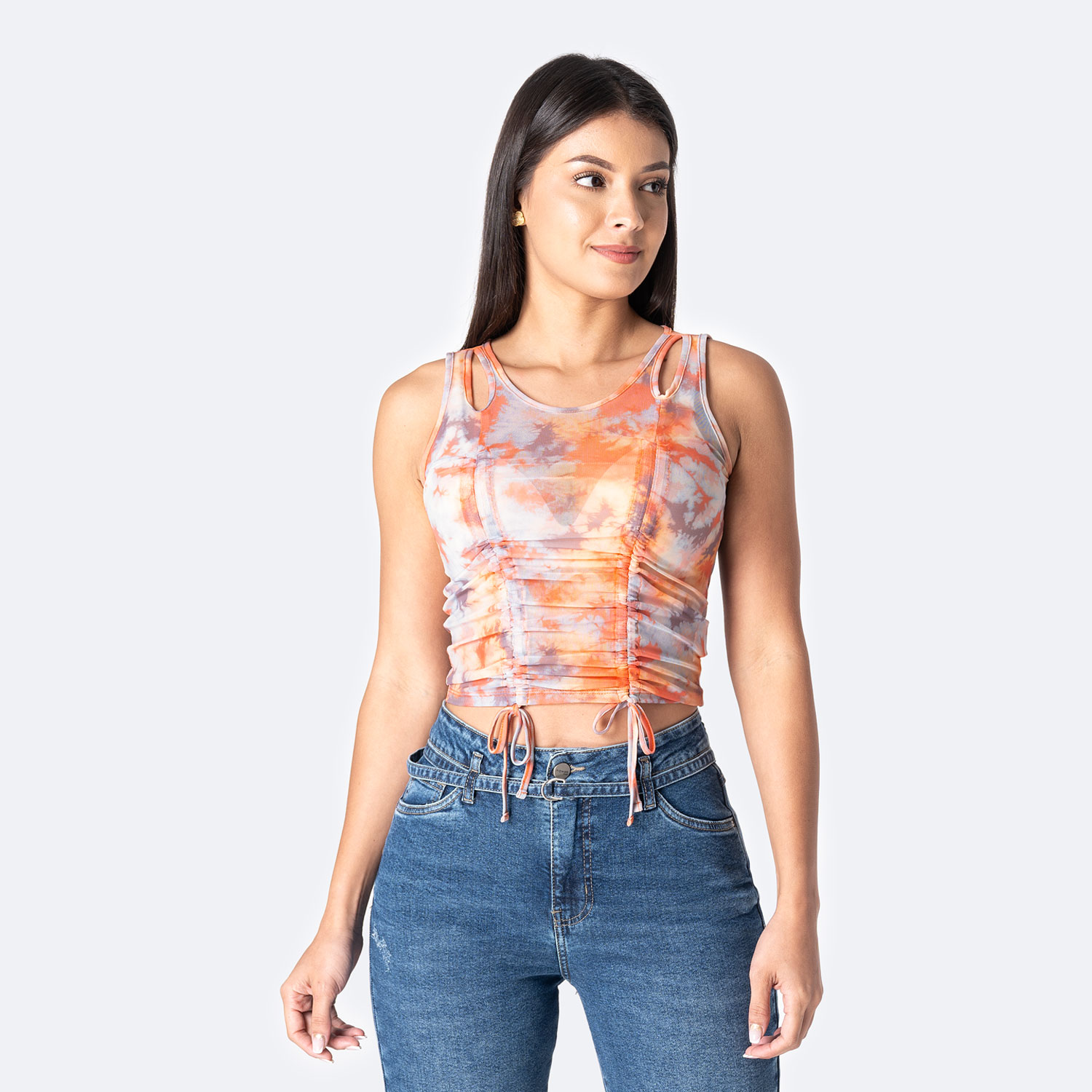 TOP SIN MANGAS MUJER PIONIER MULTICOLOR RIB LYCRADO TATIENN-S - 1