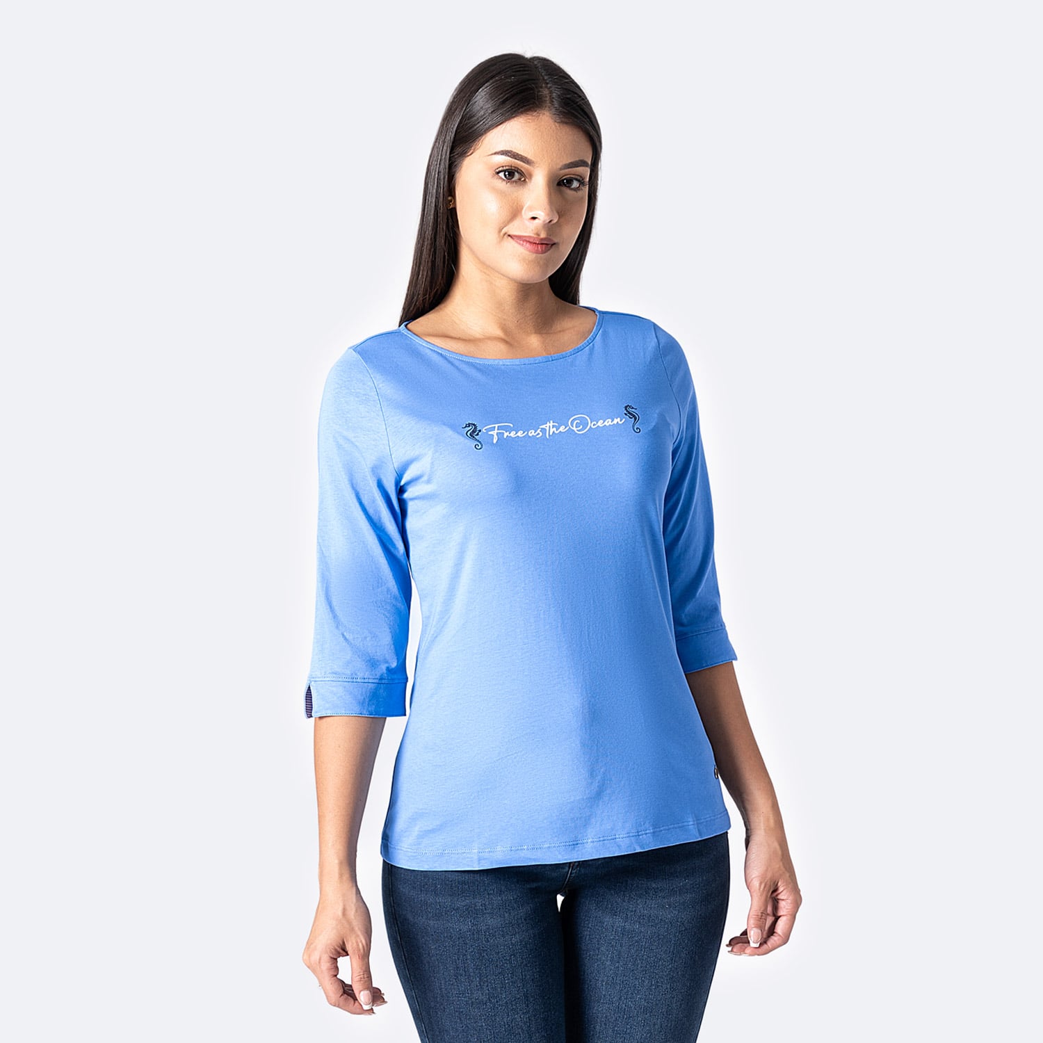 POLO MANGA 3/4 MUJER PIONIER MULTICOLOR JERSEY ZARILA - 1