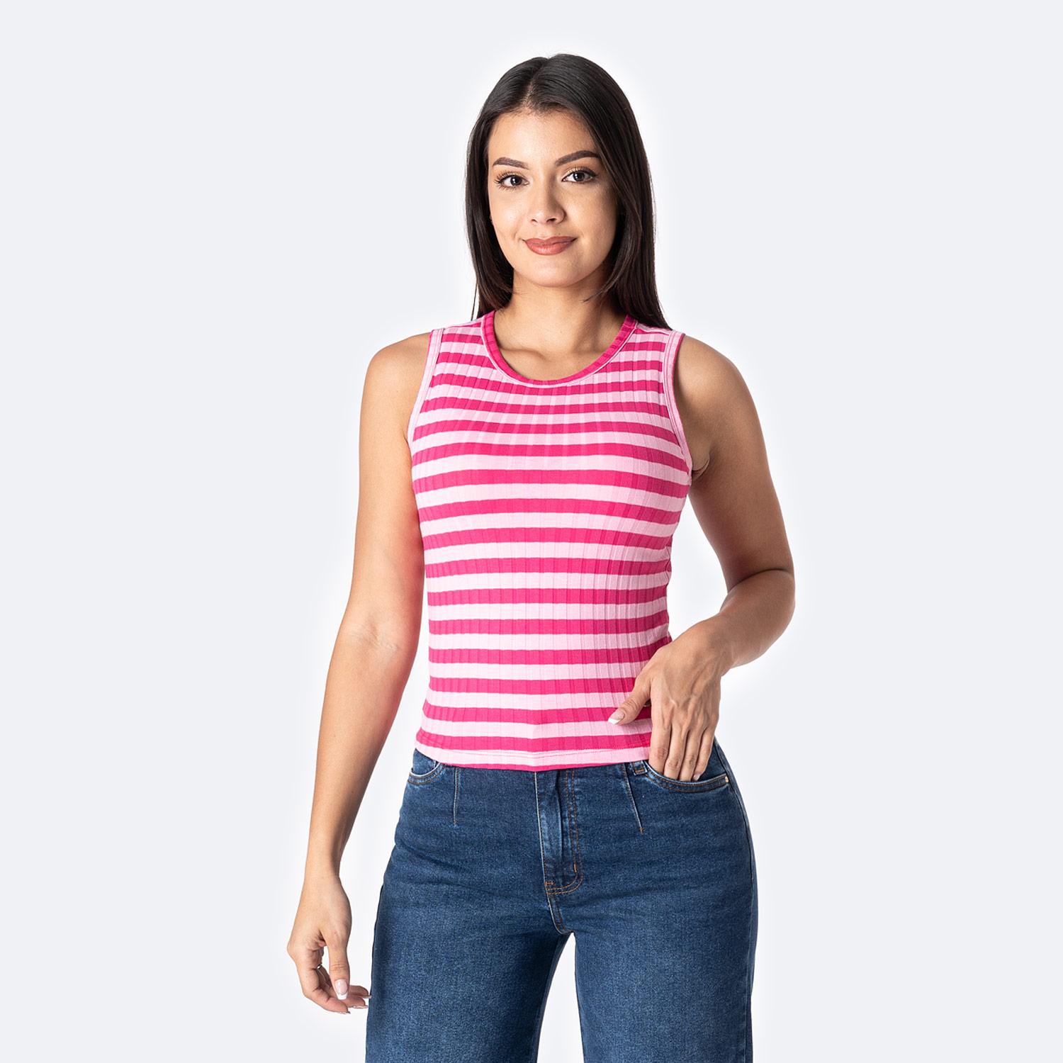 TOP SIN MANGAS MUJER PIONIER MULTICOLOR JERSEY YUVI4-S - 1