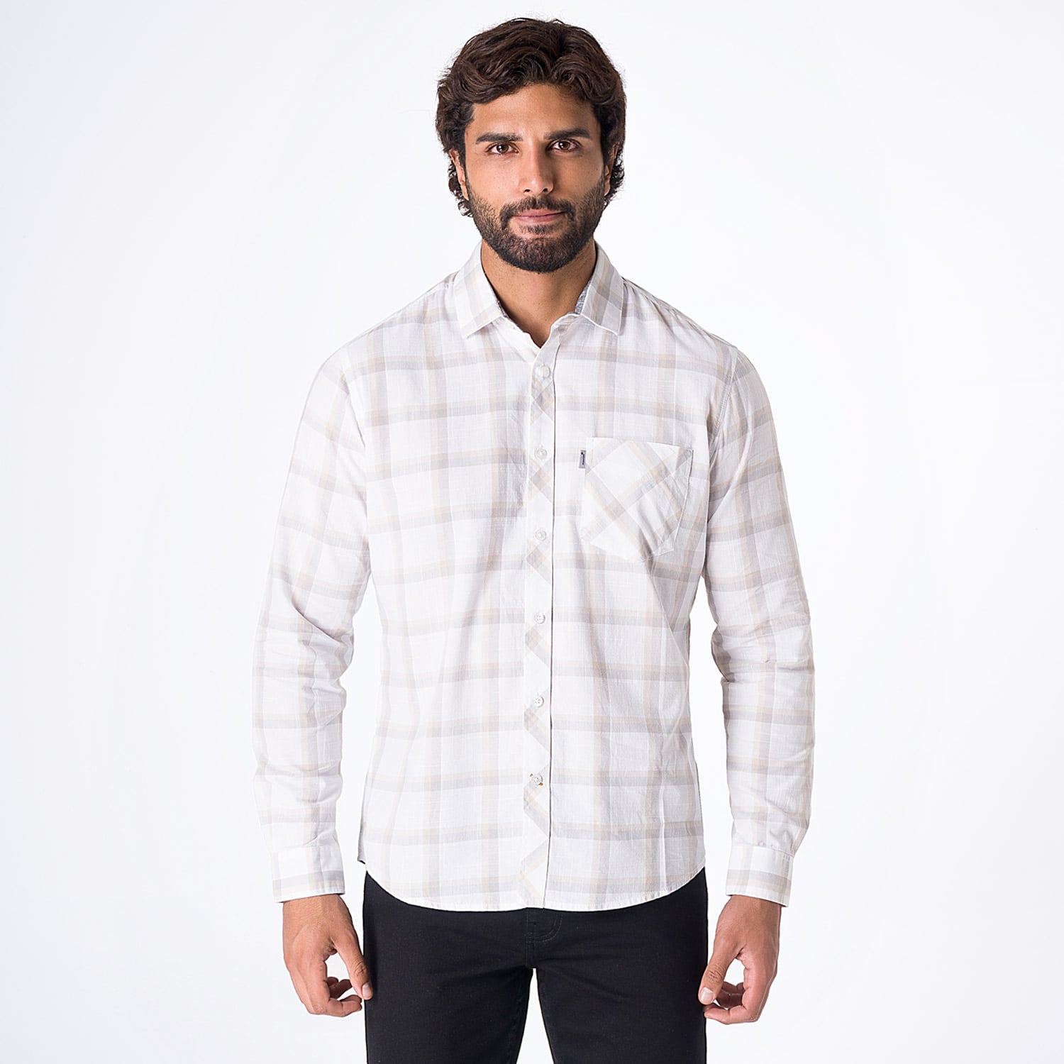 CAMISA CUADROS HOMBRE LARSEN C-ML - 1