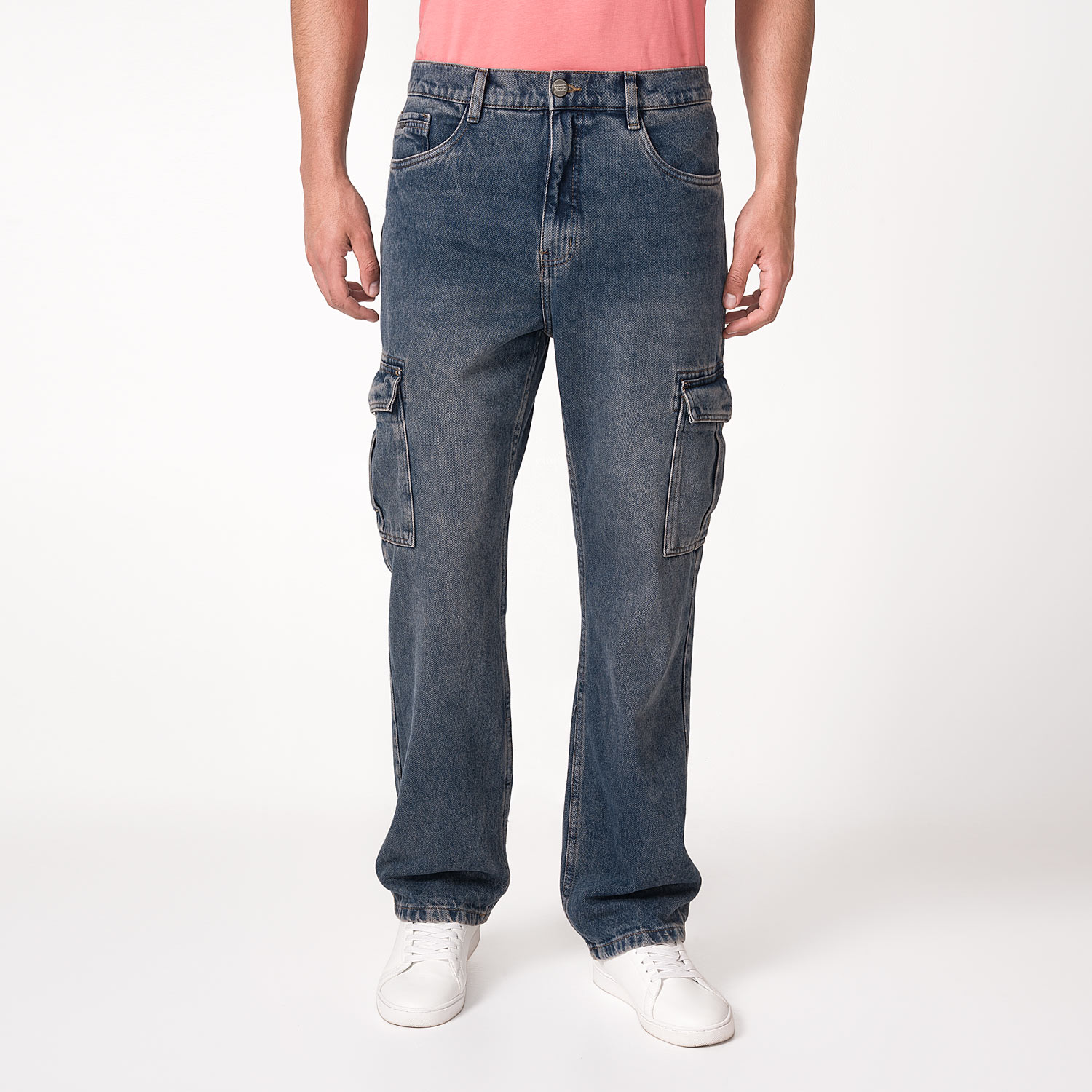 PANTALON HOMBRE PIONIER MULTICOLOR WILOW CARGO DENIM - 1