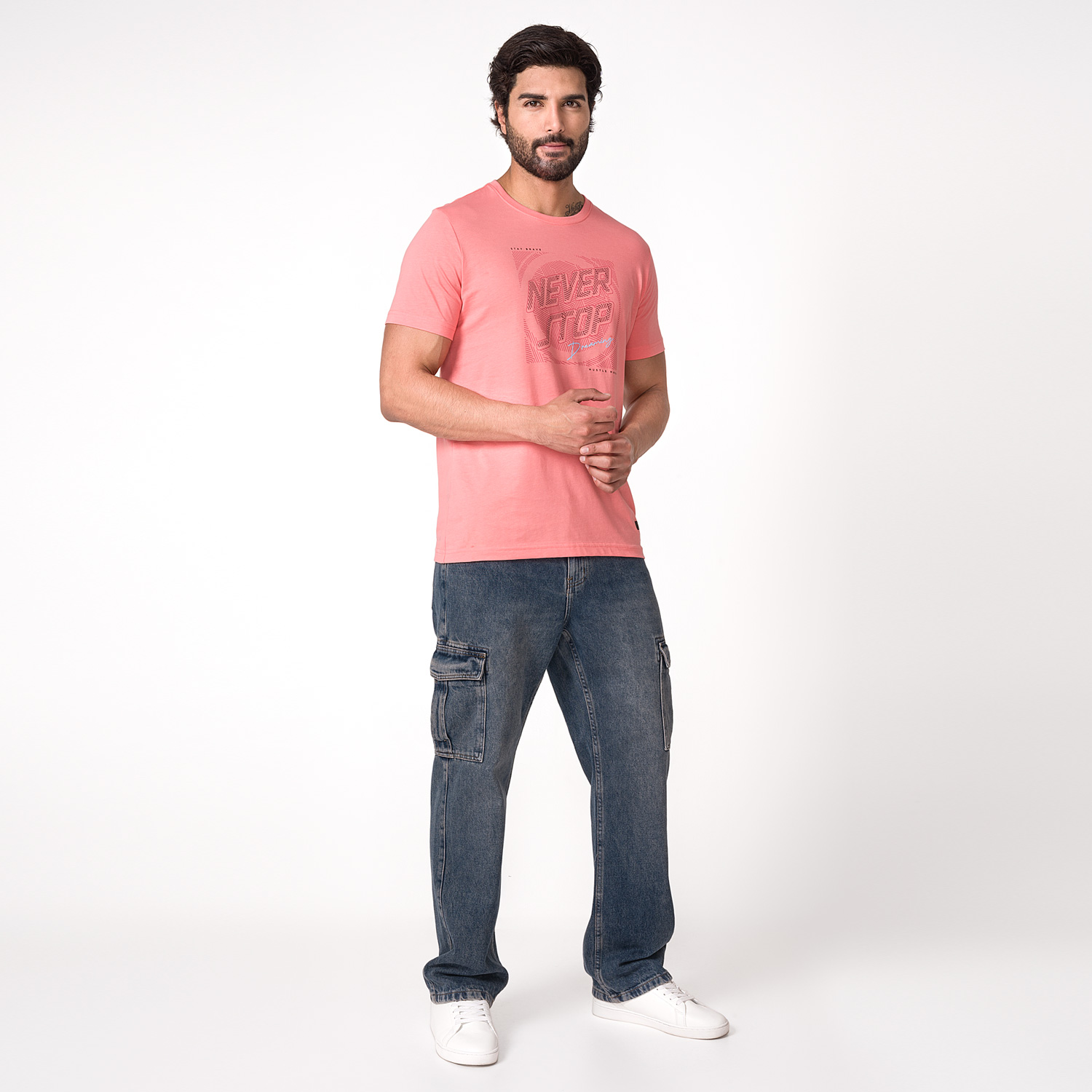 PANTALON HOMBRE PIONIER MULTICOLOR WILOW CARGO DENIM - 2