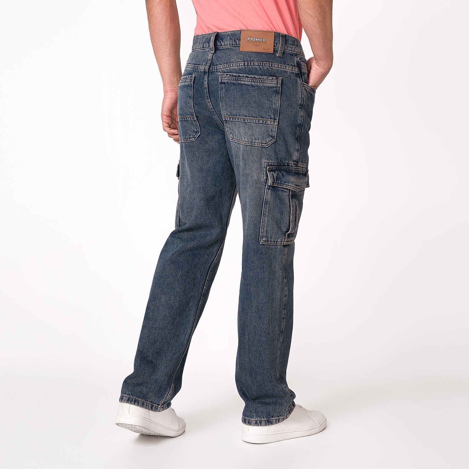 PANTALON HOMBRE PIONIER MULTICOLOR WILOW CARGO DENIM - 3