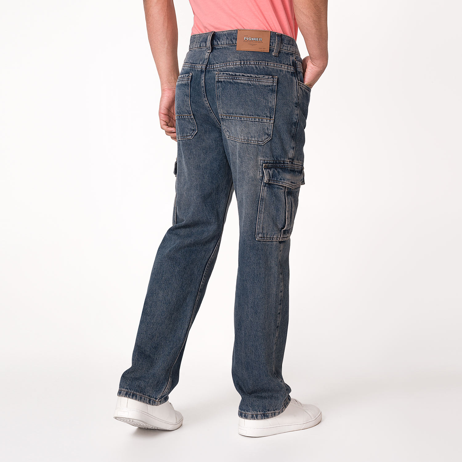 PANTALON HOMBRE PIONIER MULTICOLOR WILOW CARGO DENIM - 3