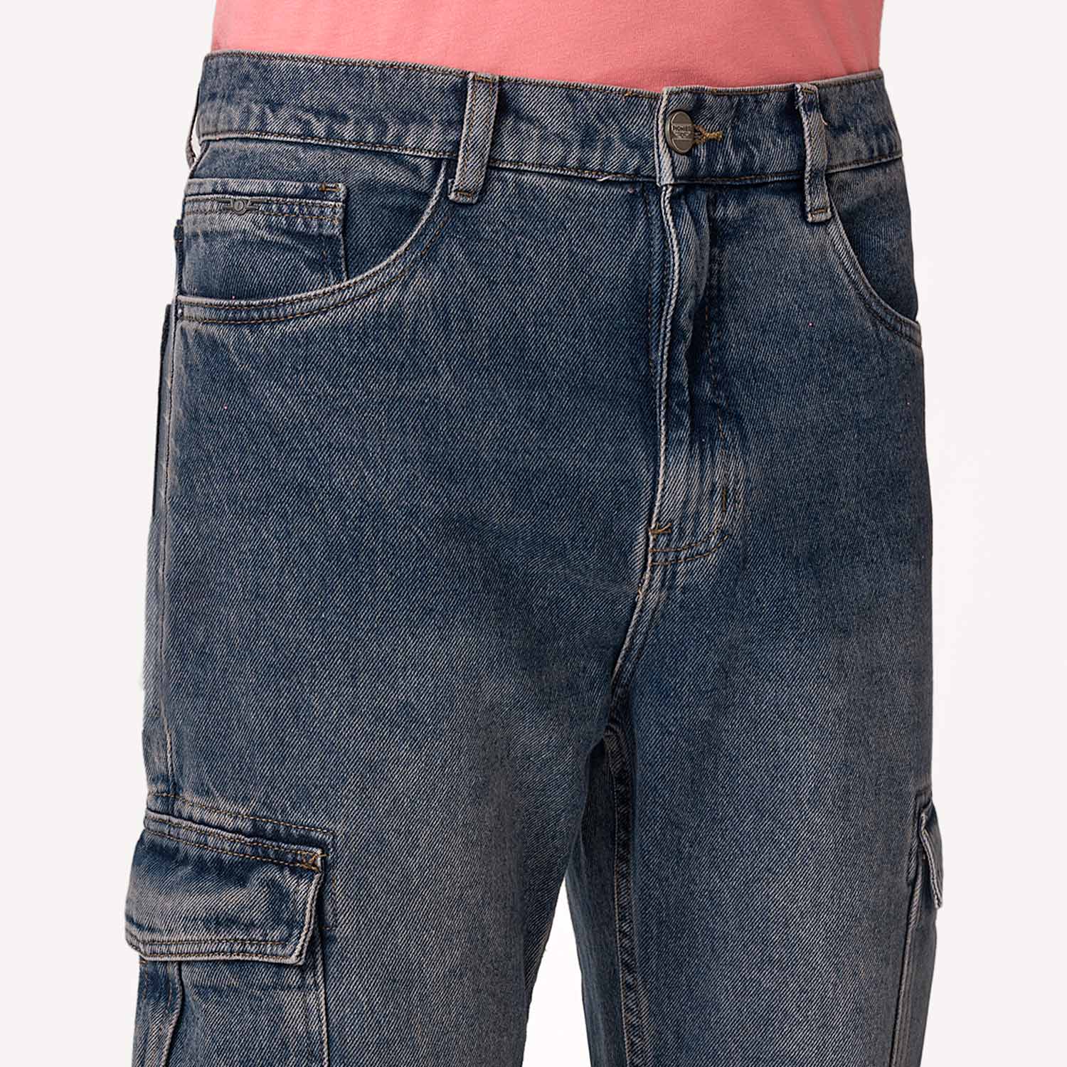 PANTALON HOMBRE PIONIER MULTICOLOR WILOW CARGO DENIM - 5